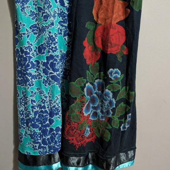 Desigual Abstract floral multicolor midi  day dress sleeveless - Picture 9 of 12